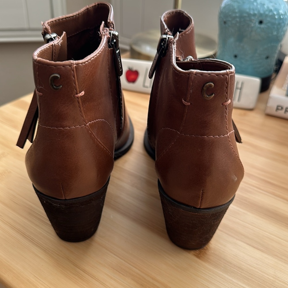 Circus by Sam Edelman Brown Leather Pointed Ankle Booties - Picture 3 of 8